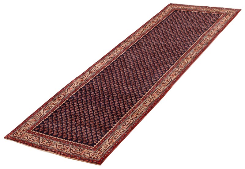 3'2" x 9'10" Vintage Hand-knotted Runner Rug Traditional Oriental Wool Carpet gallery