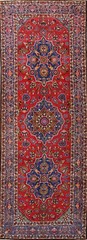 Vintage Traditional Red Runner Rug 5×13 Ft Hand-Knotted Oriental Wool Carpet