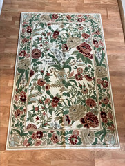 Vintage French Style Aubusson Needlepoint Tapestry Rug 41.5” x 64.5”