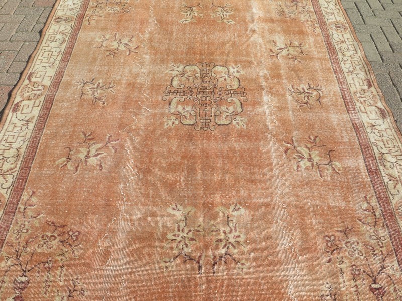 Vintage Rug, Anatolia Carpet, Distressed Rug, Floor Carpet Handmade Rug 81"x118" gallery