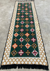 Vintage Traditional Handmade Syria Turkish Wool Kilim Floor Rug Carpet 286×88 cm