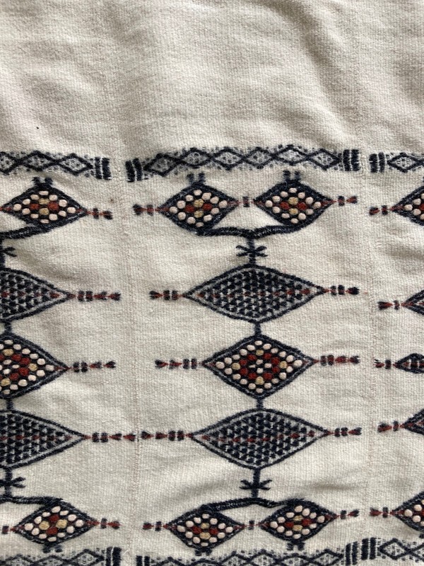 Vintage MidCentury West African Malian Fulani Tribal Textile Blanket 227x120 cm gallery