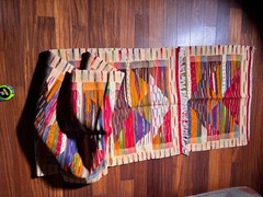 handmade, vintage Moroccan Berber Kilim rug never used. 115×28