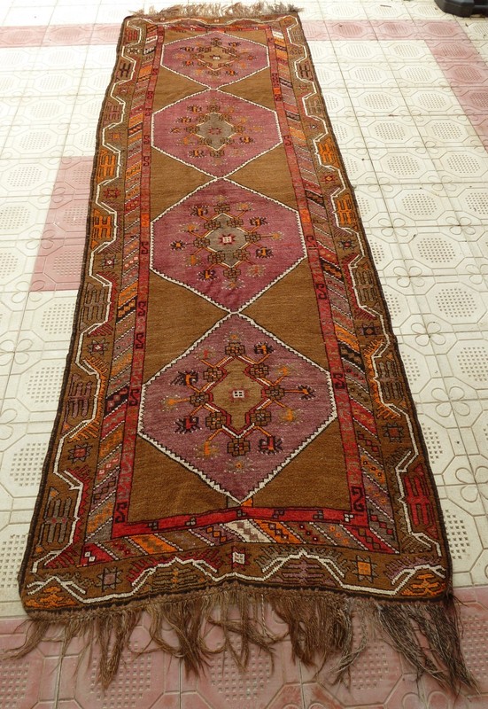 Dated 1960 Antique Caucasian Kazak Handmade Runner 4 Ft X 12 Ft Free Shipping gallery
