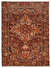 Vintage 6’3″ x 8’4″ Traditional Hand Knotted Vegetable Dye Wool Area Rug