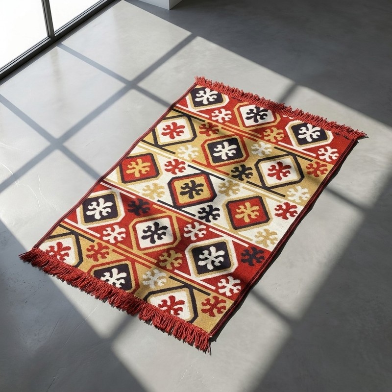 Oushak Turkish Doormat Rug 2x3 BEIGE Vintage Anatolian Handmade Small Kilim Rug gallery