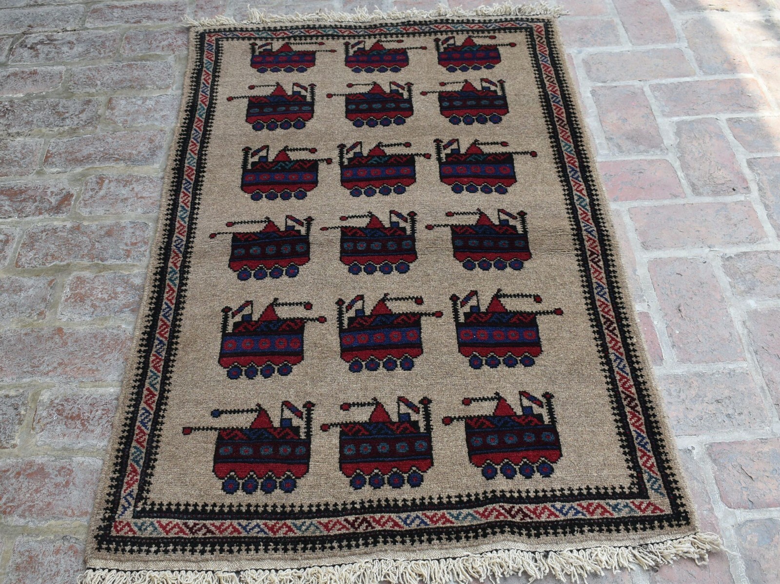 2'11 x 4'7 ft Handmade vintage afghan tribal shindand wool area rug, 3x5 war rug gallery
