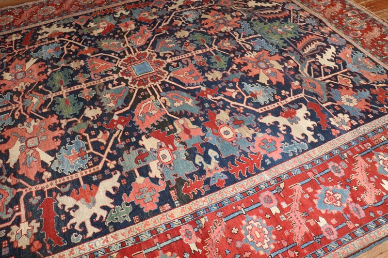 Antique World Class Navy Karajeh Rug 9'11''x12'8'' gallery