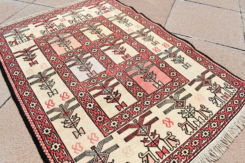 Caucasian Silk Soumak Rug 29'' x 39'' Oriental Silk Soumak Rug Fine Quality Rug gallery