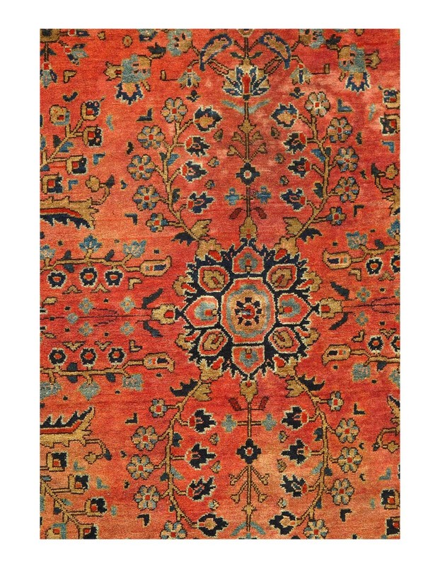 Fine Hand Knotted Antique Sarouk 3'6'' X 4'9'' gallery