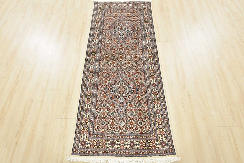 Fine Mood Runner 2'7'' x 6'5'' Ivory Wool Traditional Hand-Knotted Oriental Rug gallery