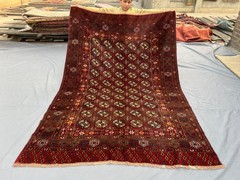 Stunning Antique Hand-Knotted Tribal Wool Rug – Rare Design Tekke Ersari Rug