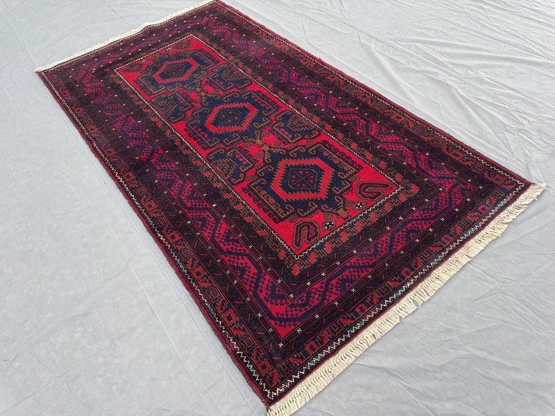110x200cm Stunning Gorgeous Afghan Nomadic Latif Khani Tribal Belouch Herati Rug gallery