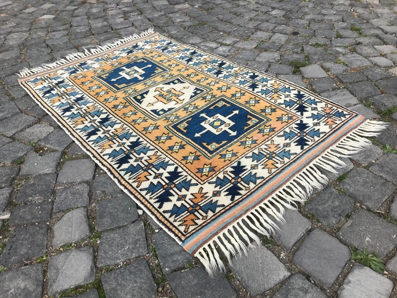 Handmade Rug Turkish Area Rug Vintage Rug Oushak Rug Antique Rug Bohemian Rug gallery