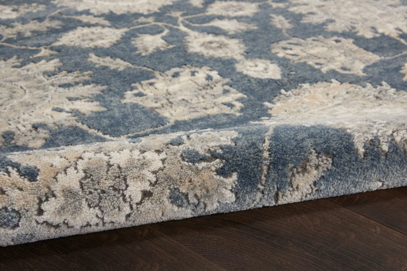Nourison Quarry QUA06 Blue Beige 7'10" x 9'10" Vintage Floral Area Rug gallery