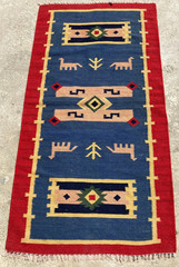 Vintage Traditional Handmade Beautiful Gabbeh Kilim Floor Rug Carpet 129×68 cm
