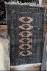 Vintage Pakistani Bokhara Jhaldar Wool Area Rug Hand Knotted, 5×3 Ft