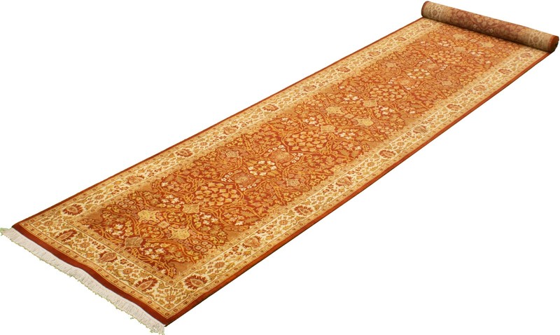 3'2" x 16'7" Vintage Hand-knotted Runner Rug Traditional Oriental Wool Carpet gallery
