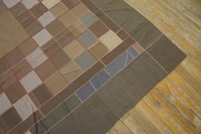 6X6 Antique American Quilts Wool Area Rug 1920 gallery