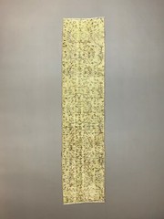 Distressed Turkish Narrow Runner 267×63 cm wool Vintage rug, Overdyed Yellow