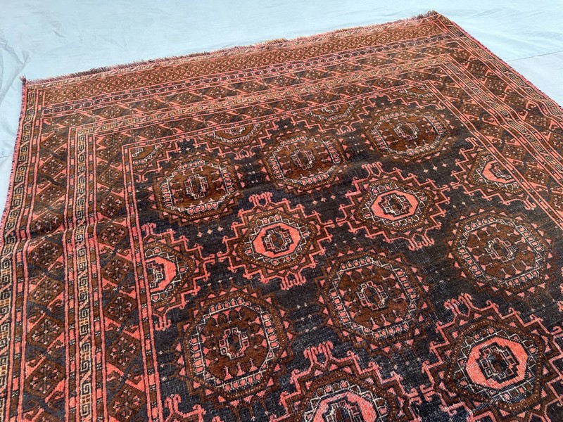 4'4x6'10 Antique Turkoman Ersari Hand Knotted Wool Rug Rare Tribal Oriental Rug gallery