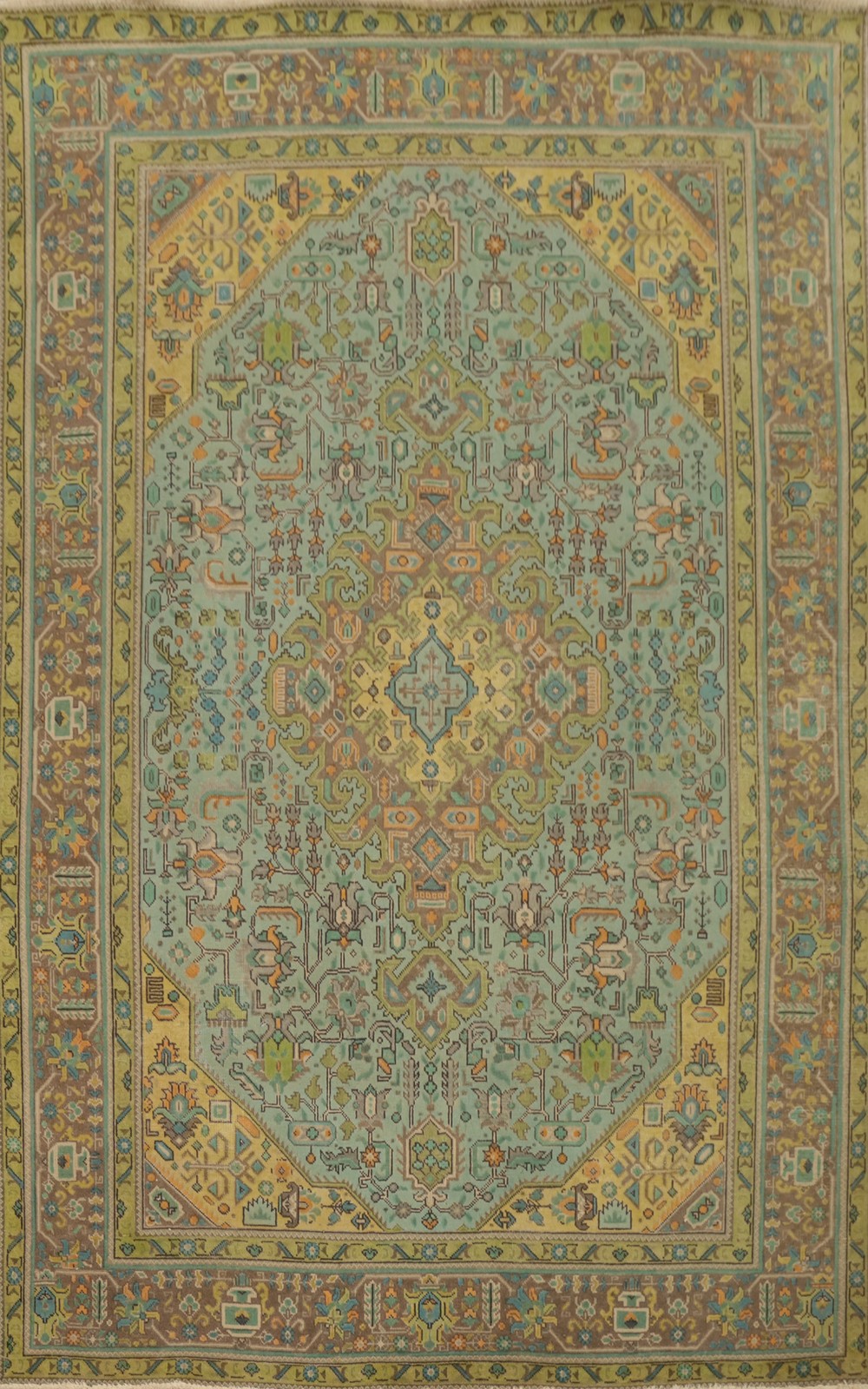 Vintage Wool Traditional Living Room Area Rug 7x10 ft Hand-knotted Blue Carpet gallery