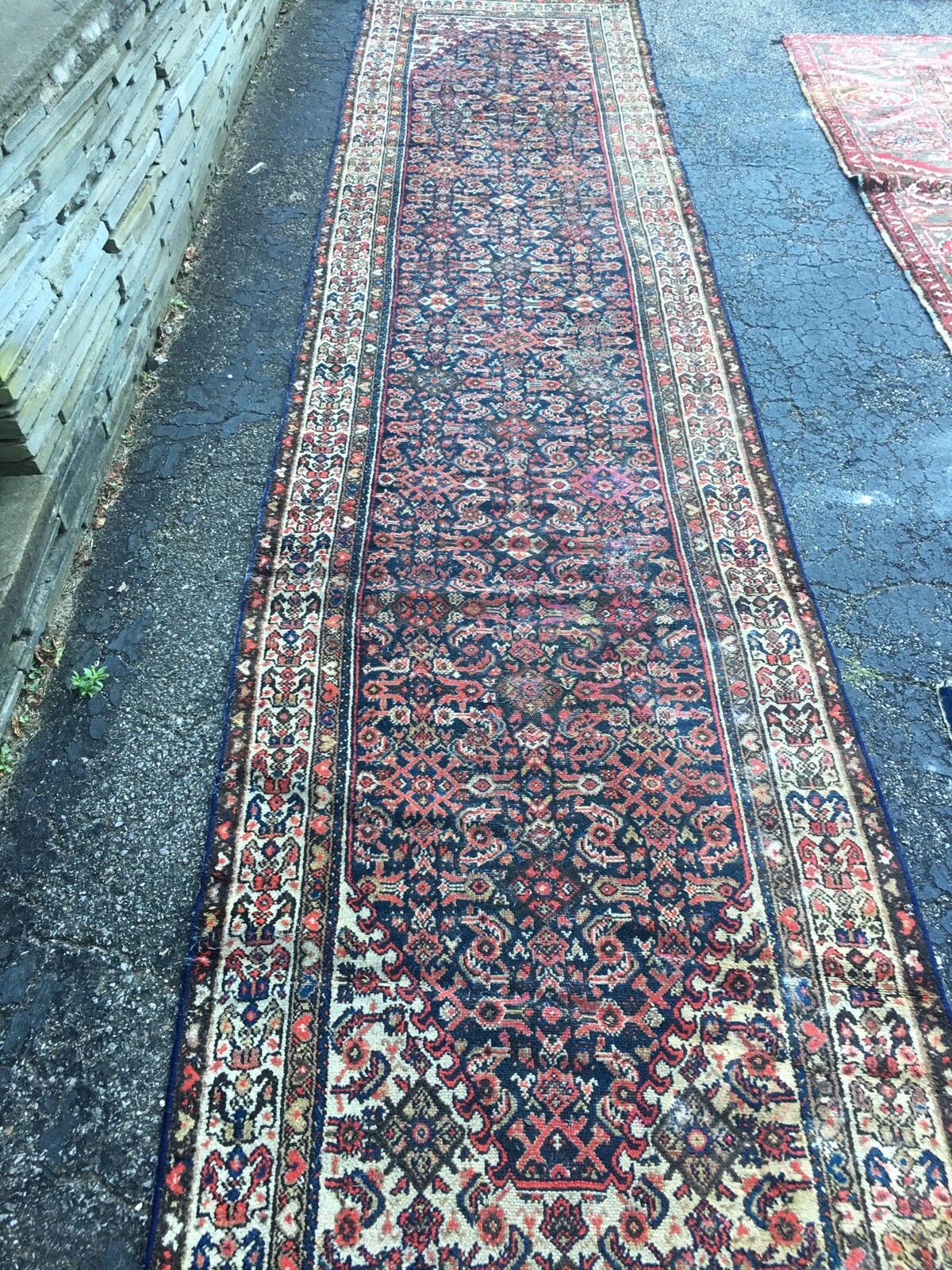 3x16 Antique Malayar Rug. Hand Knotted. gallery
