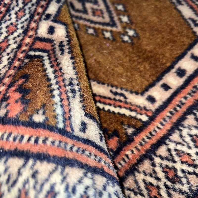 Vintage Bokhara Jhaldar Wool Runner Rug hand-knotted Oriental Turkish Geometric gallery