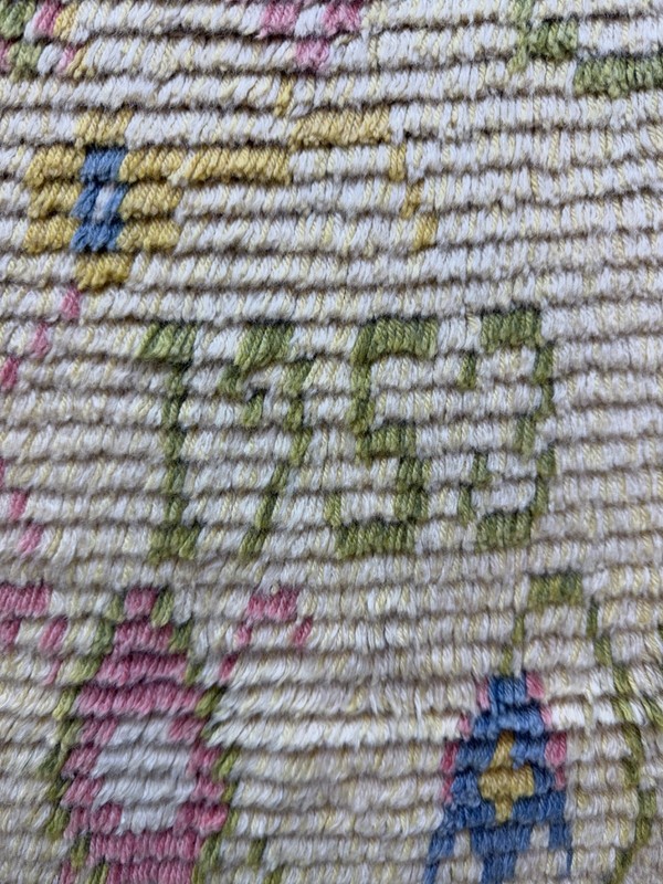 Vintage Fabulous Hand Knotted Dated Swedish Scandinavian Rya Shag Wool RugCarpet gallery