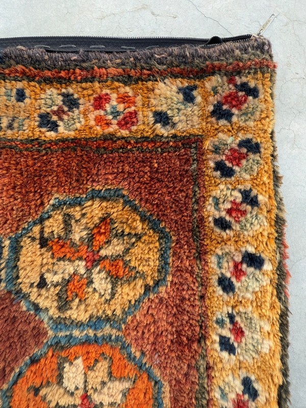 Vintage Gorgeous Hand Knotted Oriental Tribal Wool Bag Rug 38x38 Cm gallery