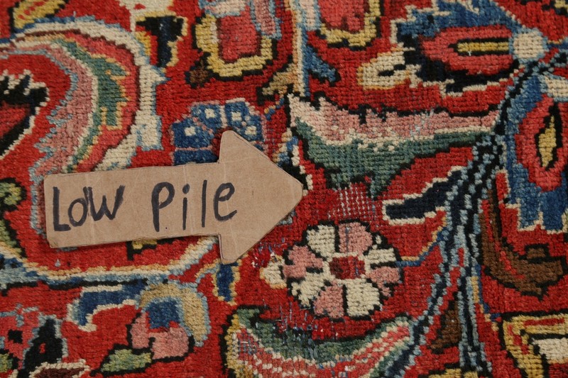 Antique Vegetable Dye Sultanabad Floral Area Rug Hand-Knotted Wool Carpet 10x14 gallery