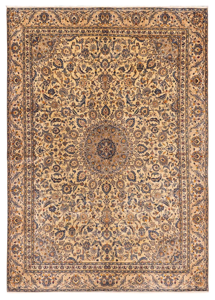 Vintage 8'7" x 12'0" Traditional Hand Knotted Vegetable Dye Wool Area Rug