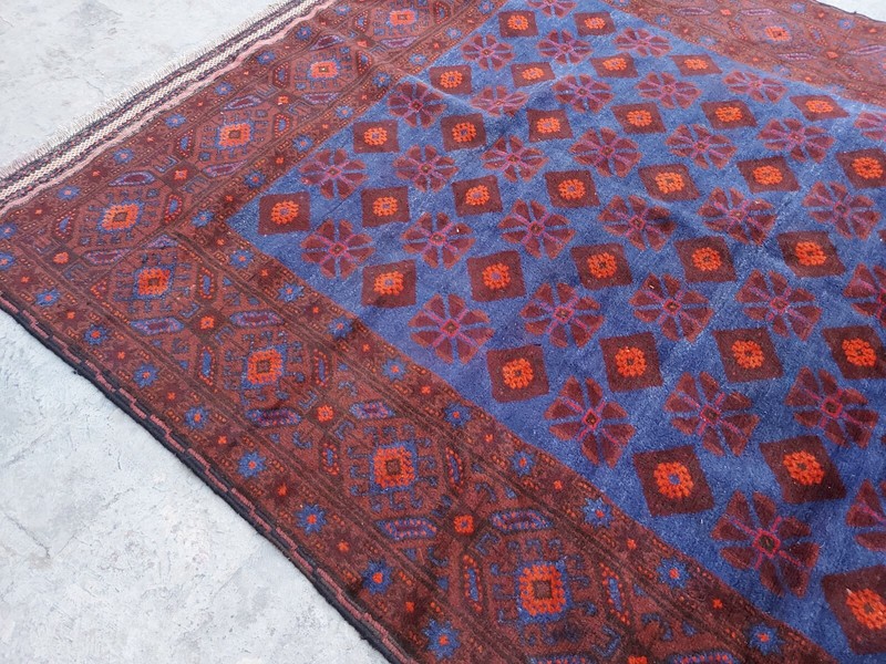 Baloch Rug 9'2"x5'3" ft Nomadic Afghan Rug Vintage Sheep Wool Area large rug gallery