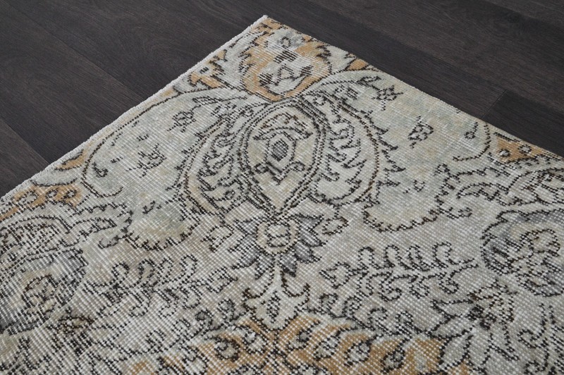Oushak Turkish Vintage Rug 7x9 Kilim Rug Anatolian Handmade Boho Decor ORANGE gallery