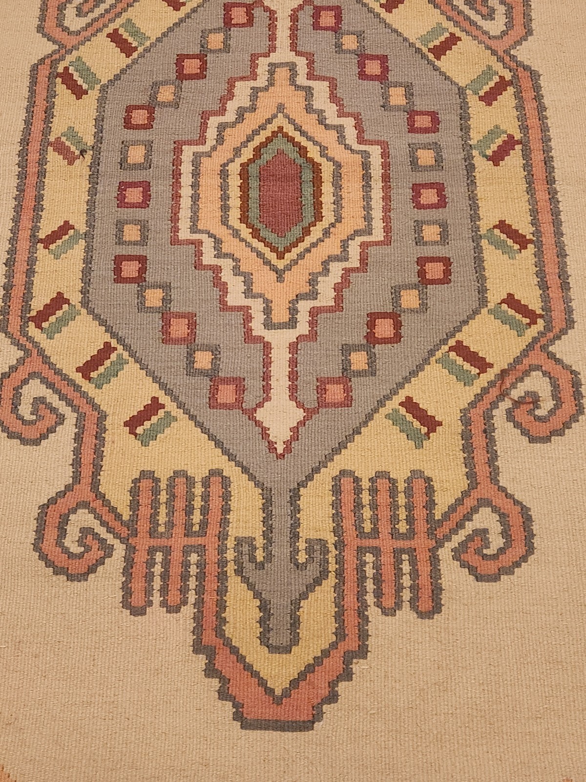 Vintage Turkish Kayseri rug wool & cotton 5'x3' gallery
