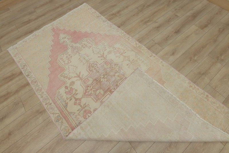 Sparta Distressed Accent Rug Anatolian Vintage Hand Knotted Wool Carpet 4x8 ft gallery