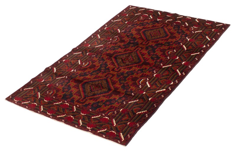 Vintage 3'11" x 6'4" Traditional Hand Knotted Vegetable Dye Wool Area Rug gallery