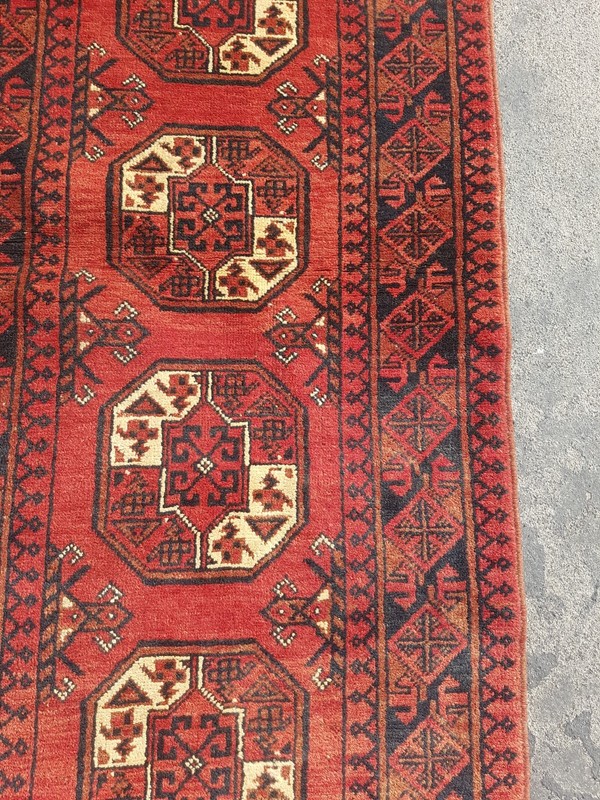 Vintage Hand Made Traditional Rug Epic Oriental Wool Multicolor Carpet 288x83 cm gallery