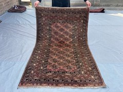 3’5×5’5 Antique Terracotta Rug Hand Knotted Wool Rustic Boho Oriental Rare Rug