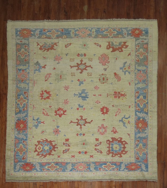 Modern Turkish Oushak Ushak Rug Size 8'5''x8'7'' gallery