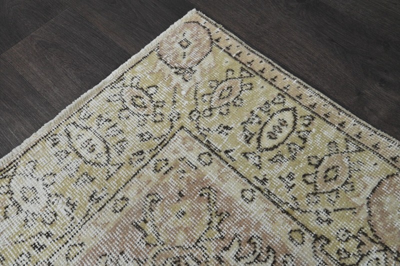Oushak Turkish Vintage Rug 5x9 Kilim Rug Anatolian Handmade Boho Decor BEIGE gallery