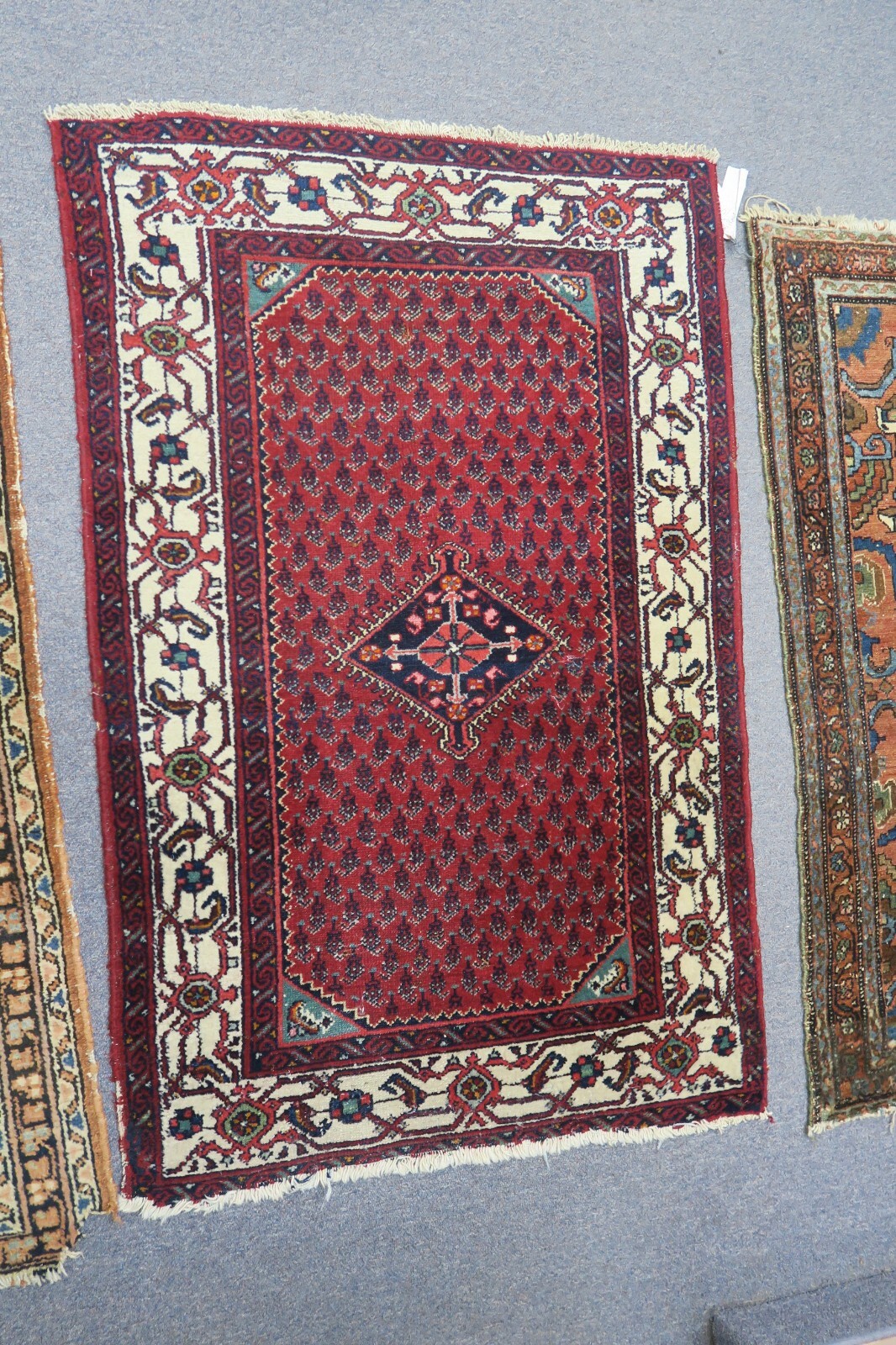 Vintage Red Kurdish Malayer Oriental Area Rug Hand Knotted Wool 2'8x4'2 gallery