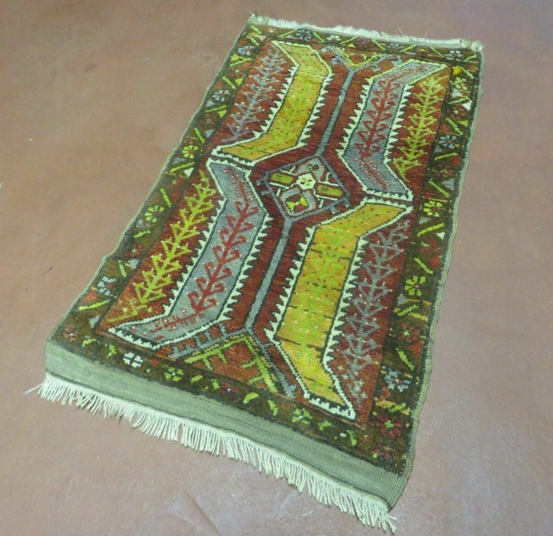 Small Turkish Yastik Rug 2x3, Antique Geometric Tribal gallery