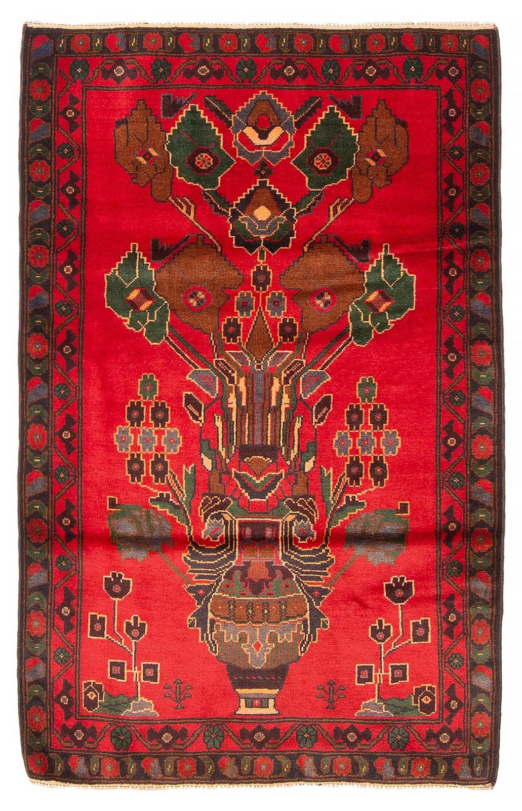 Traditional Vintage Hand-Knotted Area Rug 3'0" x 4'9" Oriental Wool Carpet gallery