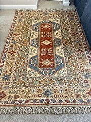 Traditional Turkish Handmade Wool Rug. (GORDES) ORGIN (MILAS) 8.53ft X 5.68ft
