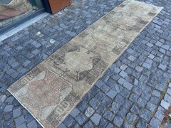 Bohemian rugs, Runner rug, Handmade, Turkish rug, Vintage, Wool | 3,0 x 10,9 ft