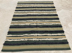 Vintage Traditional Handmade Lovely Striped Kilim Floor Rug Carpet 238×166 cm
