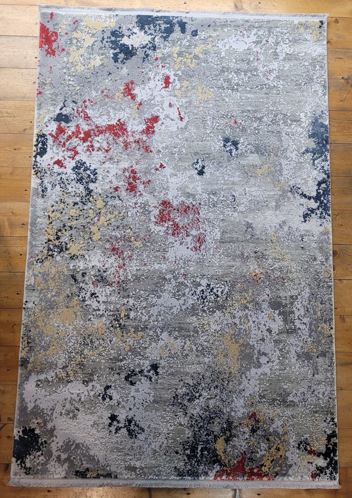 Red Silk Rug, Modal Silk Rug, Modern, Turkish Silk Rug 47"x71", 120x180cm