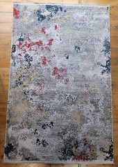 Red Silk Rug, Modal Silk Rug, Modern, Turkish Silk Rug 47″x71″, 120x180cm