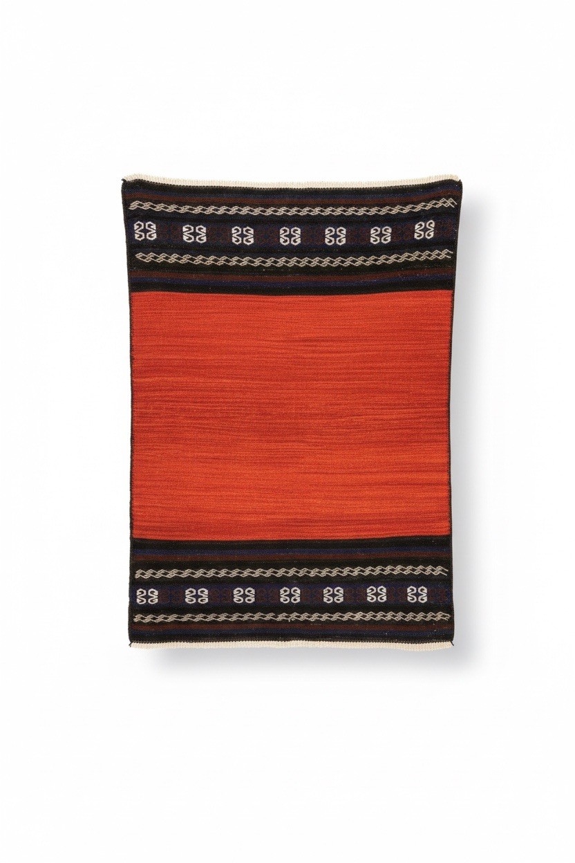3x3 ft Handwoven Turkish Kilim Rug - Vintage Square Kilim gallery